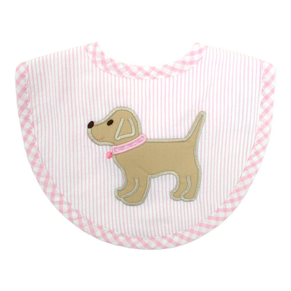Lab Puppy Medium Bib - Pink Trim from Anderson Parker
