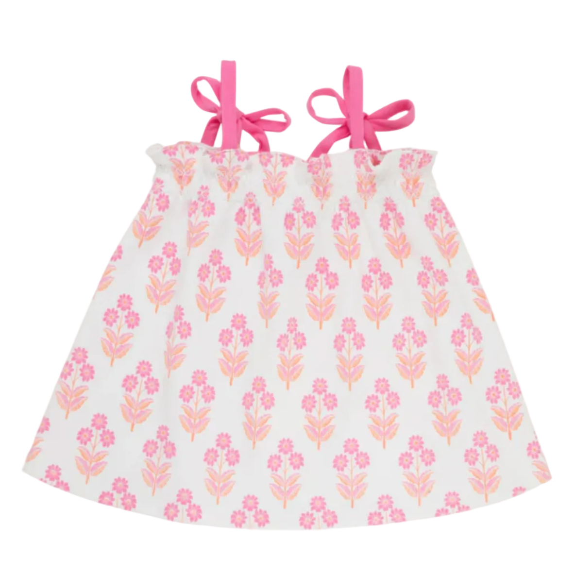 Lainey's Little Top - Bridgetown Harbour Hand Block/Winter Park Pink from Anderson Parker