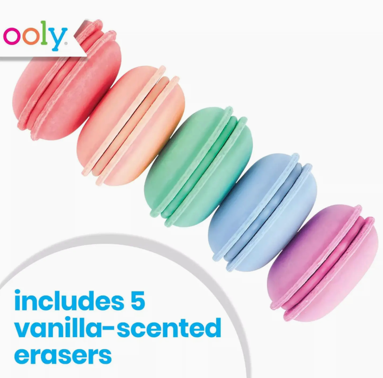 Le Macaron Patisserie: Vanilla Scented Puzzle Erasers from Anderson Parker