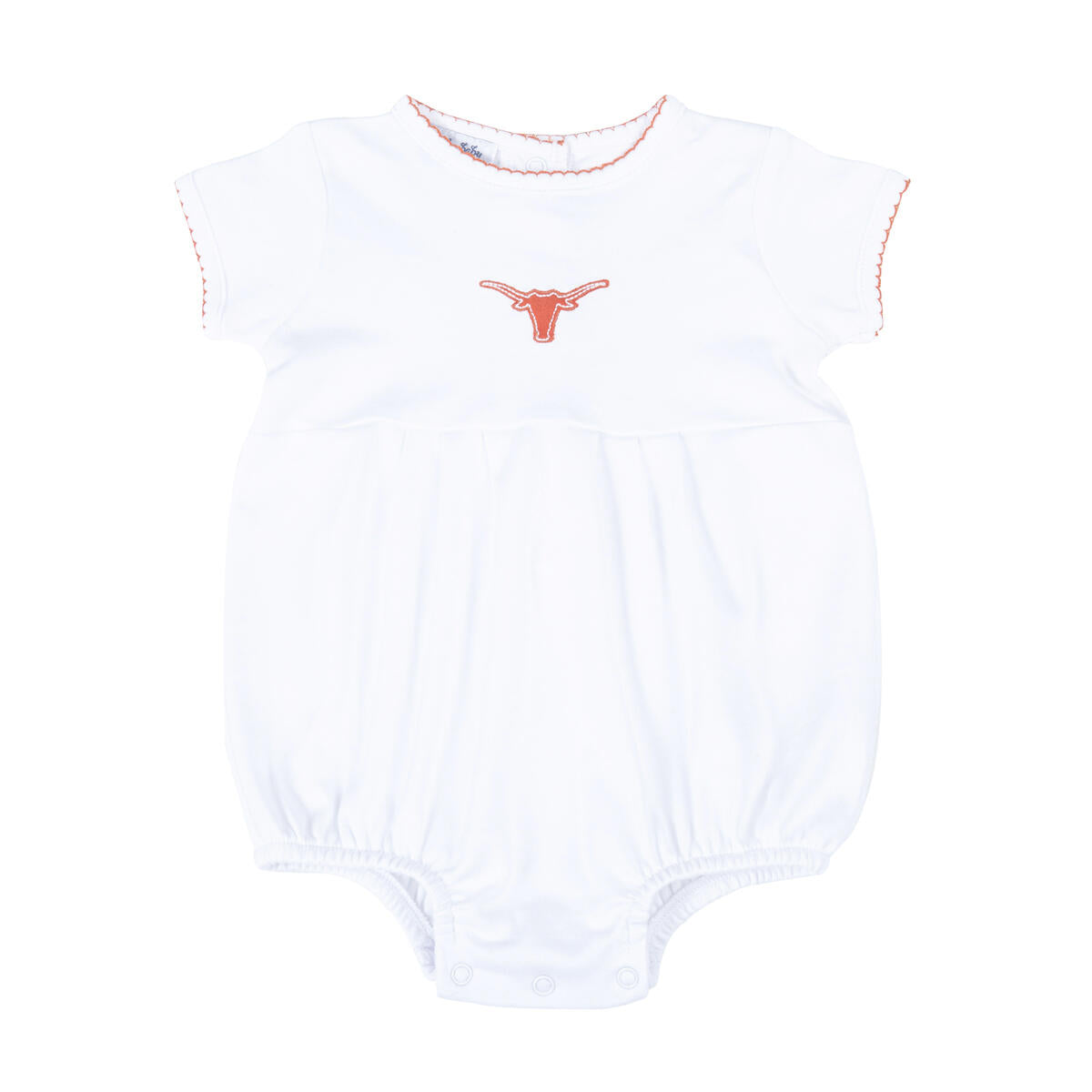 Lil' Longhorn Orange Emb S/S Boy Bubble from Anderson Parker