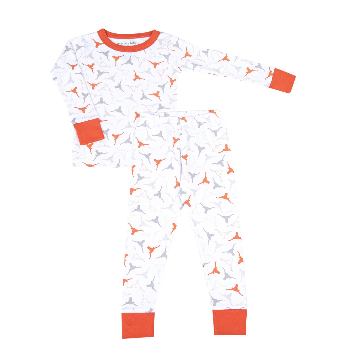 Lil' Longhorn Orange Long Pajamas from Anderson Parker