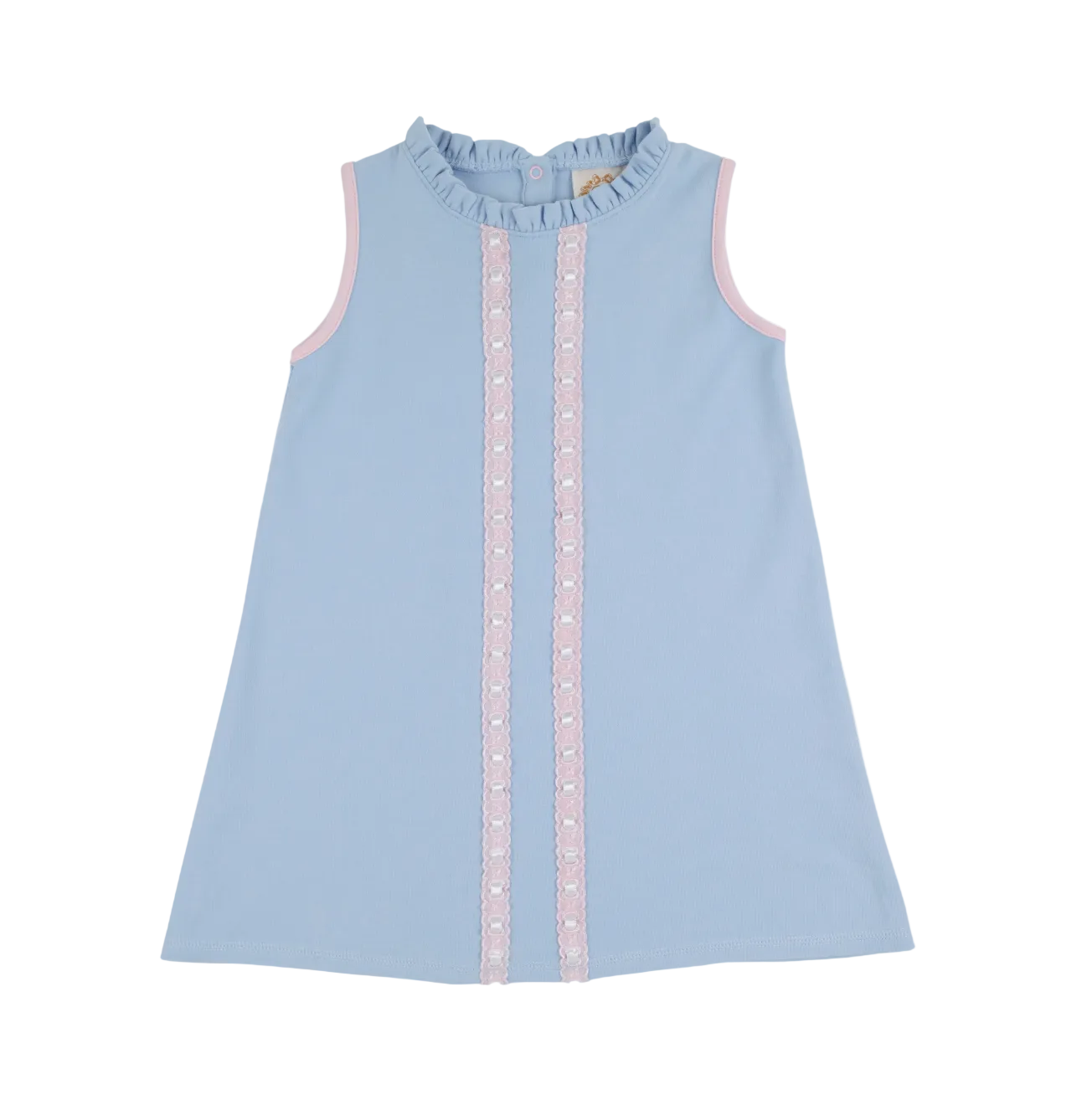 Lizzies Luxe Leisure Dress - Ruffle - Beale Street Blue/Palm Beach Pink from Anderson Parker