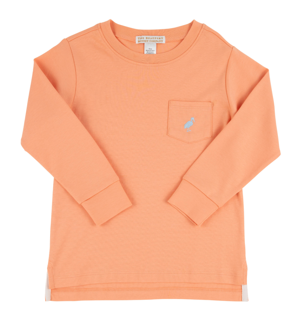 Long Sleeve Carter Crewneck - Seashore Sherbet/Buckhead Blue from Anderson Parker