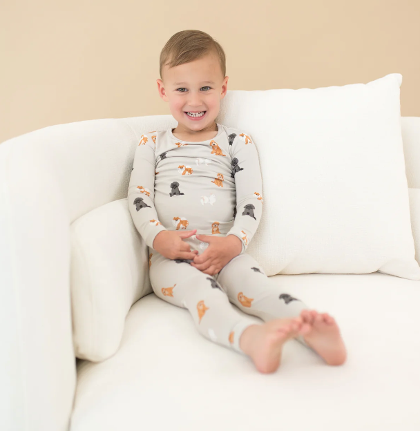 Long Sleeve Pajamas in Fluffy Dog from Anderson Parker