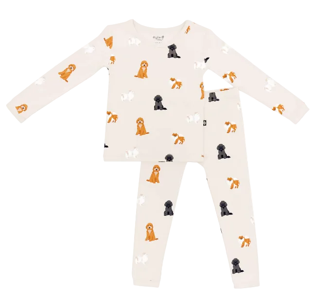 Long Sleeve Pajamas in Fluffy Dog from Anderson Parker