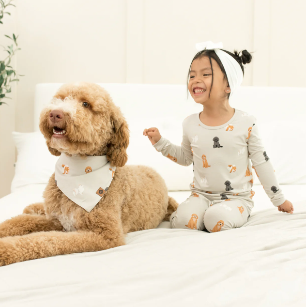 Long Sleeve Pajamas in Fluffy Dog from Anderson Parker
