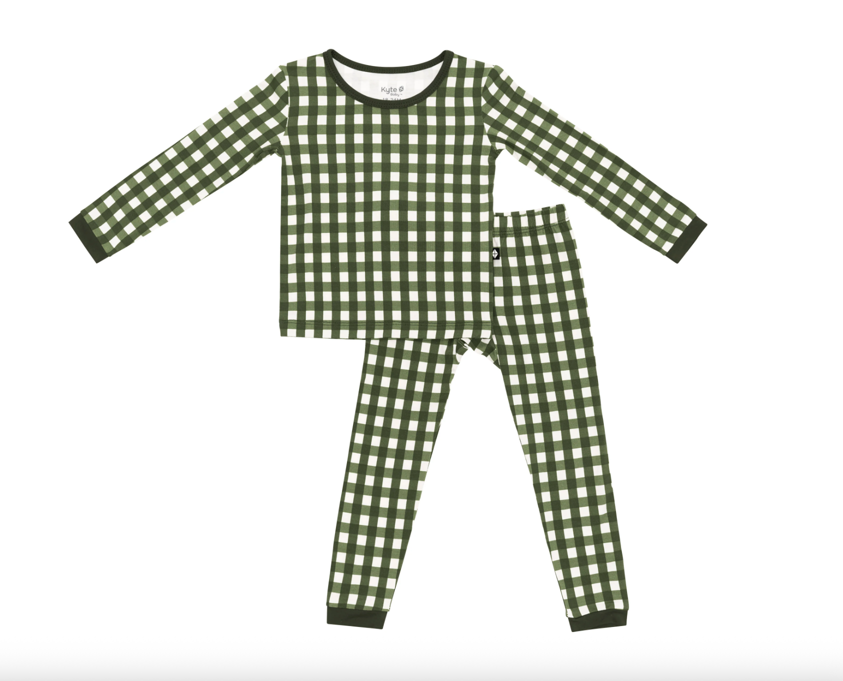 Long Sleeve Pajamas in Gingham Fir from Anderson Parker