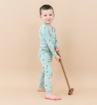 Long Sleeve Pajamas in Golf from Anderson Parker