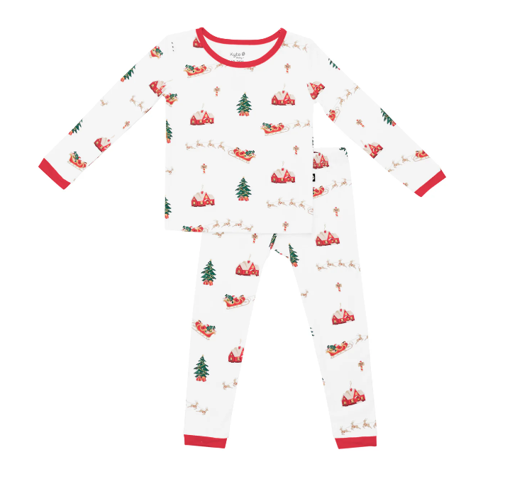 Long Sleeve Pajamas in Santa Sleigh from Anderson Parker