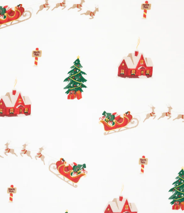 Long Sleeve Pajamas in Santa Sleigh from Anderson Parker