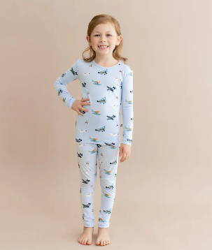 Long Sleeve Pajamas in Take Off from Anderson Parker