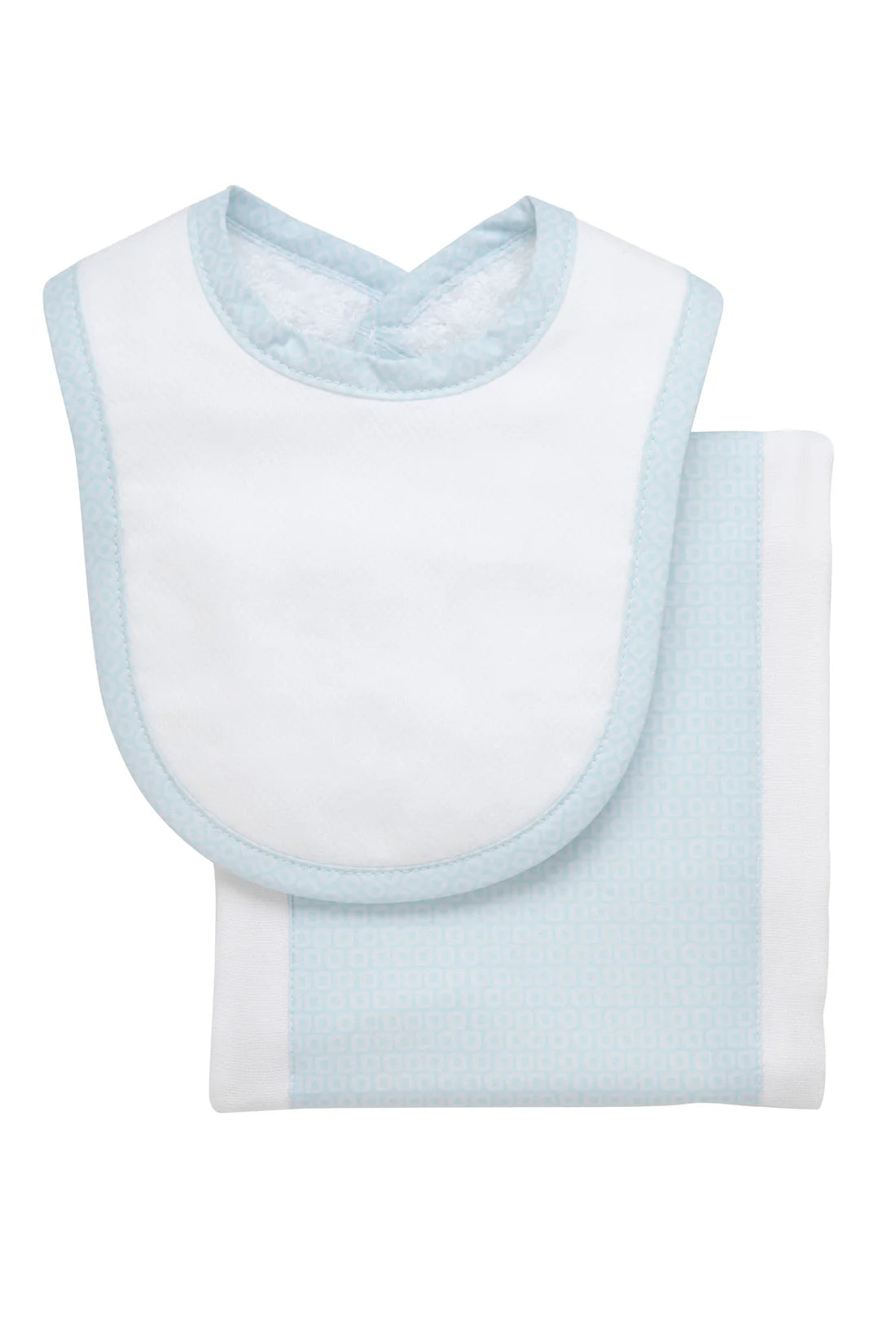 Lullaby Drooler Bib & Burp Set, Blue from Anderson Parker