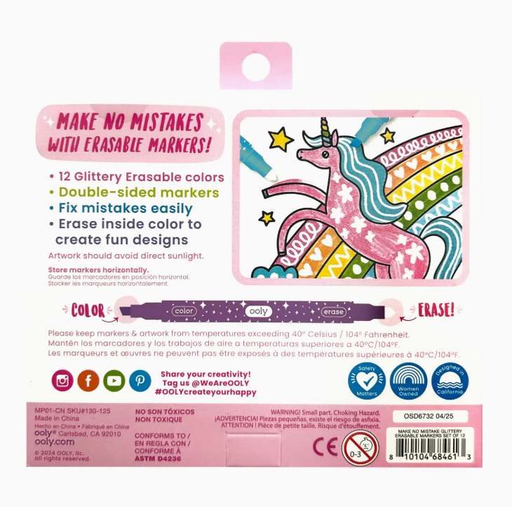 Make No Mistake!: Glittery Erasable Markers from Anderson Parker