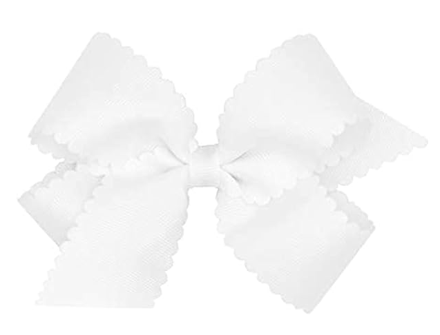 Medium Grosgrain Hair Bow with Scalloped Edge from Anderson Parker