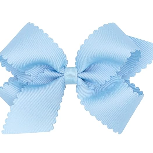 Medium Grosgrain Hair Bow with Scalloped Edge from Anderson Parker