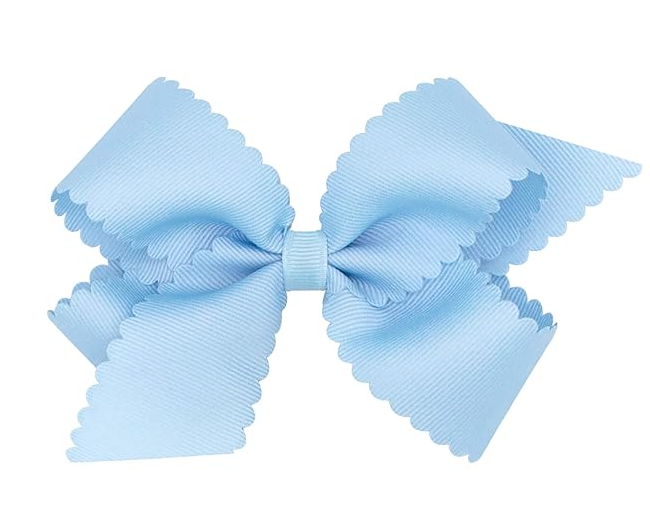Medium Grosgrain Hair Bow with Scalloped Edge from Anderson Parker