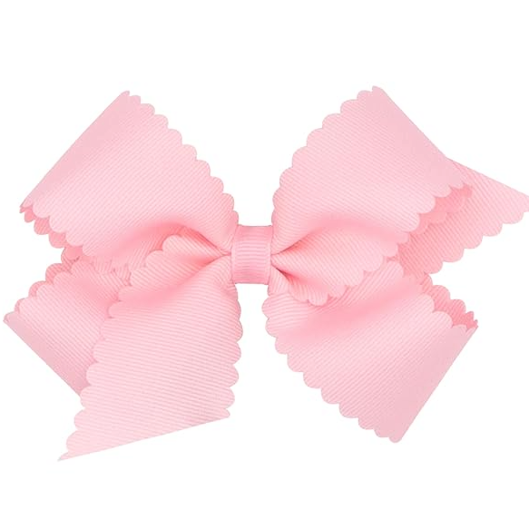 Medium Grosgrain Hair Bow with Scalloped Edge from Anderson Parker