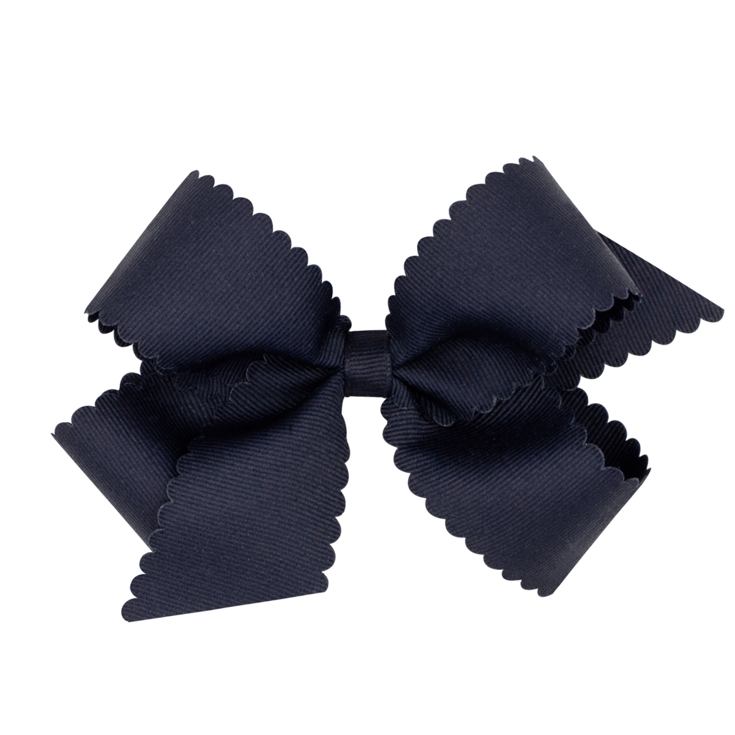 Medium Grosgrain Hair Bow with Scalloped Edge from Anderson Parker