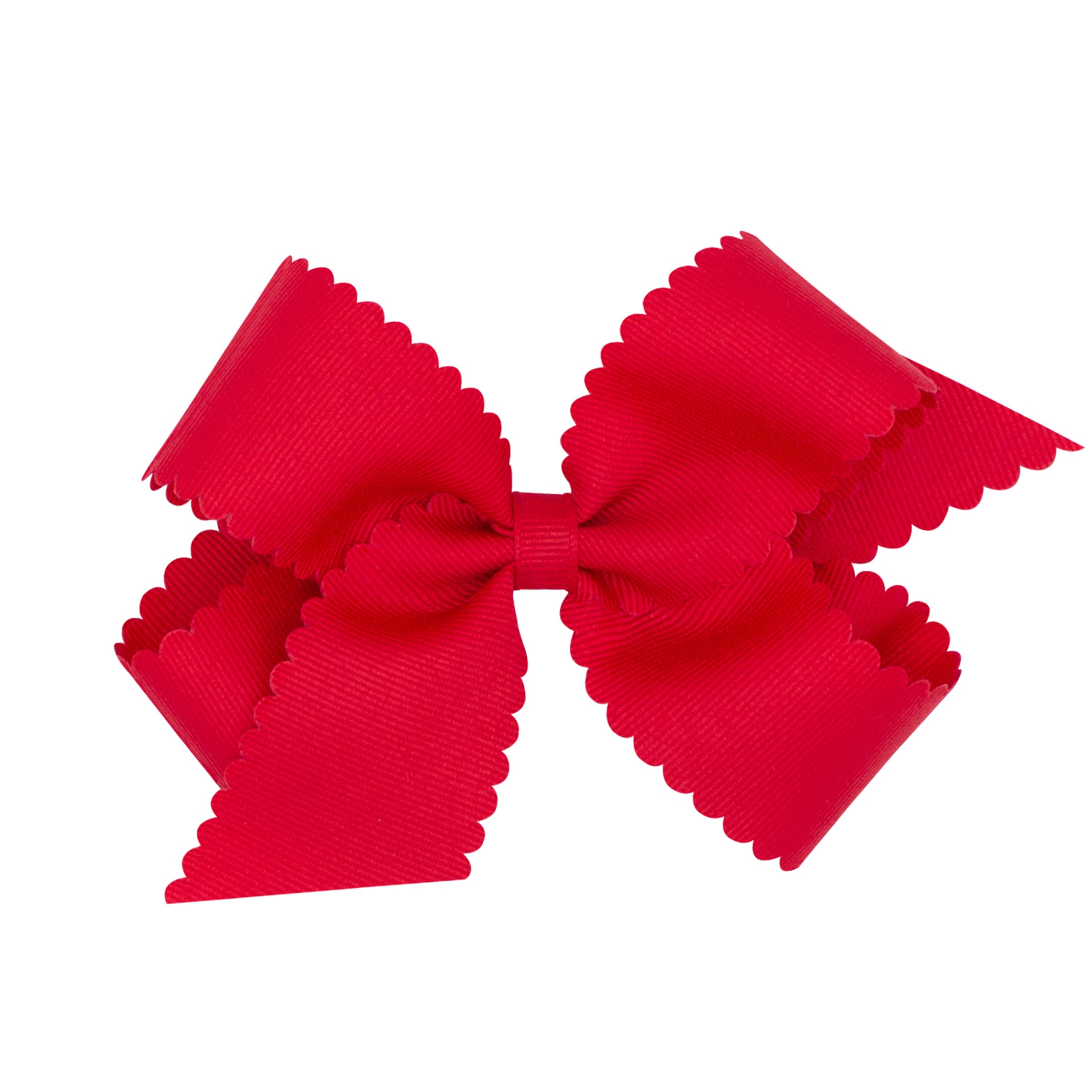 Medium Grosgrain Hair Bow with Scalloped Edge from Anderson Parker