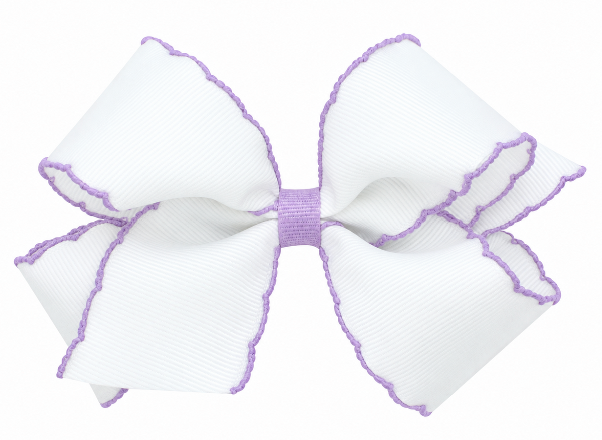 Medium Moonstitch Grosgrain Hair Bow with Contrasting Wrap from Anderson Parker