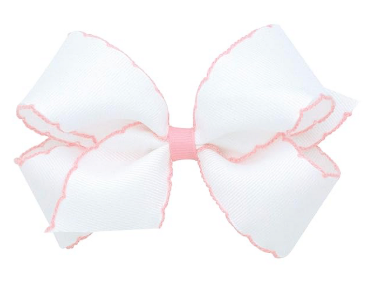 Medium Moonstitch Grosgrain Hair Bow with Contrasting Wrap from Anderson Parker