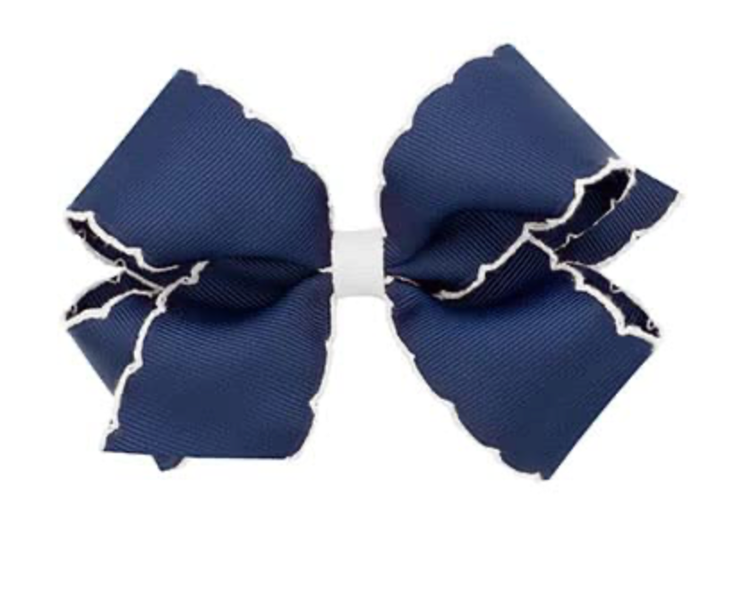 Medium Moonstitch Grosgrain Hair Bow with Contrasting Wrap from Anderson Parker