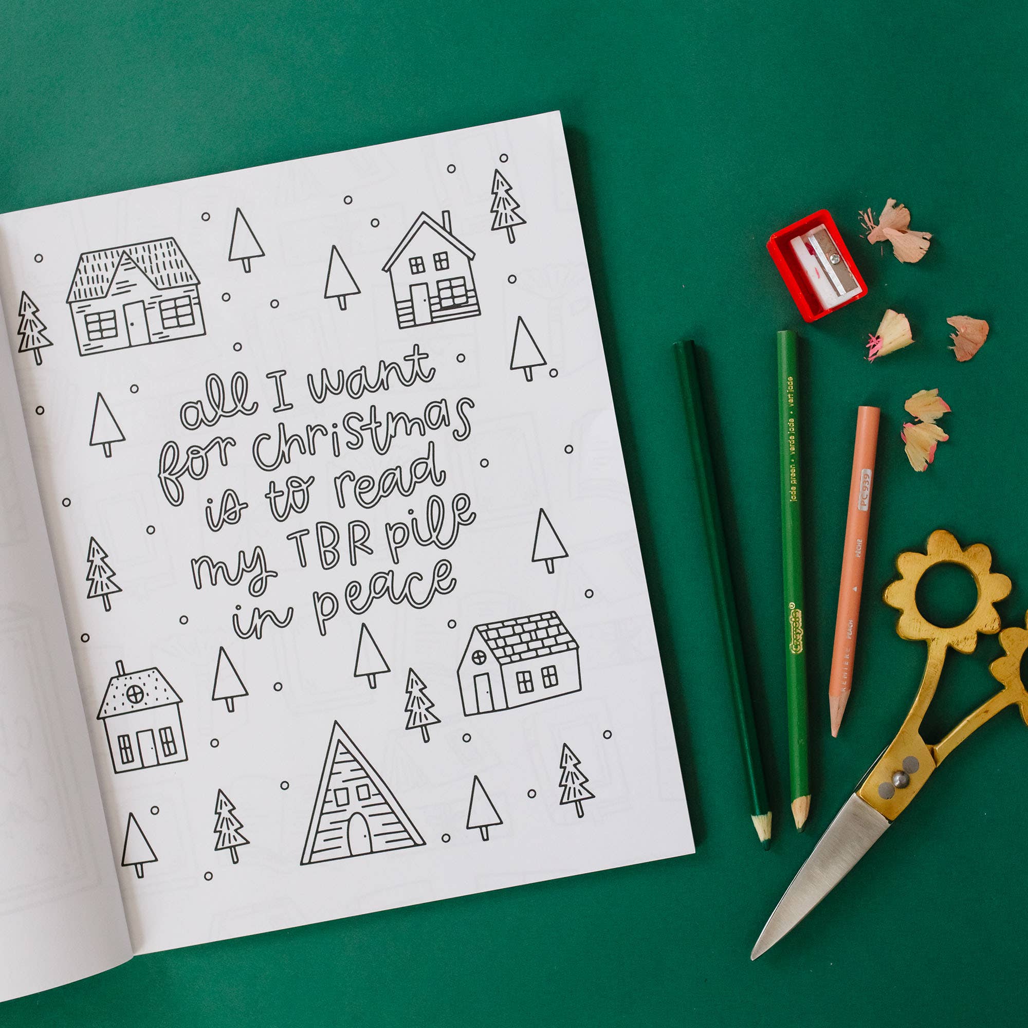 Merry Bookmas Holiday Coloring Book from Anderson Parker