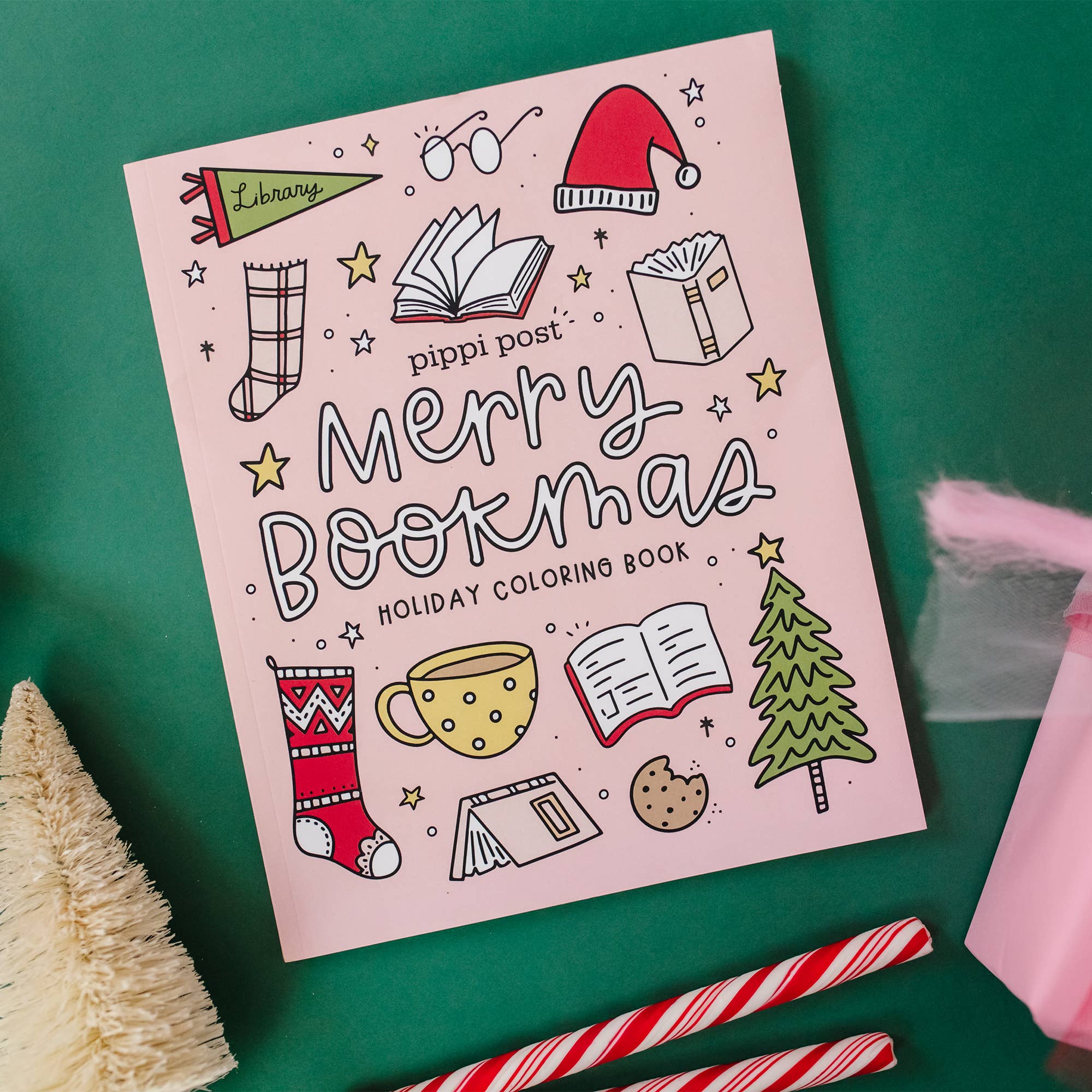 Merry Bookmas Holiday Coloring Book from Anderson Parker