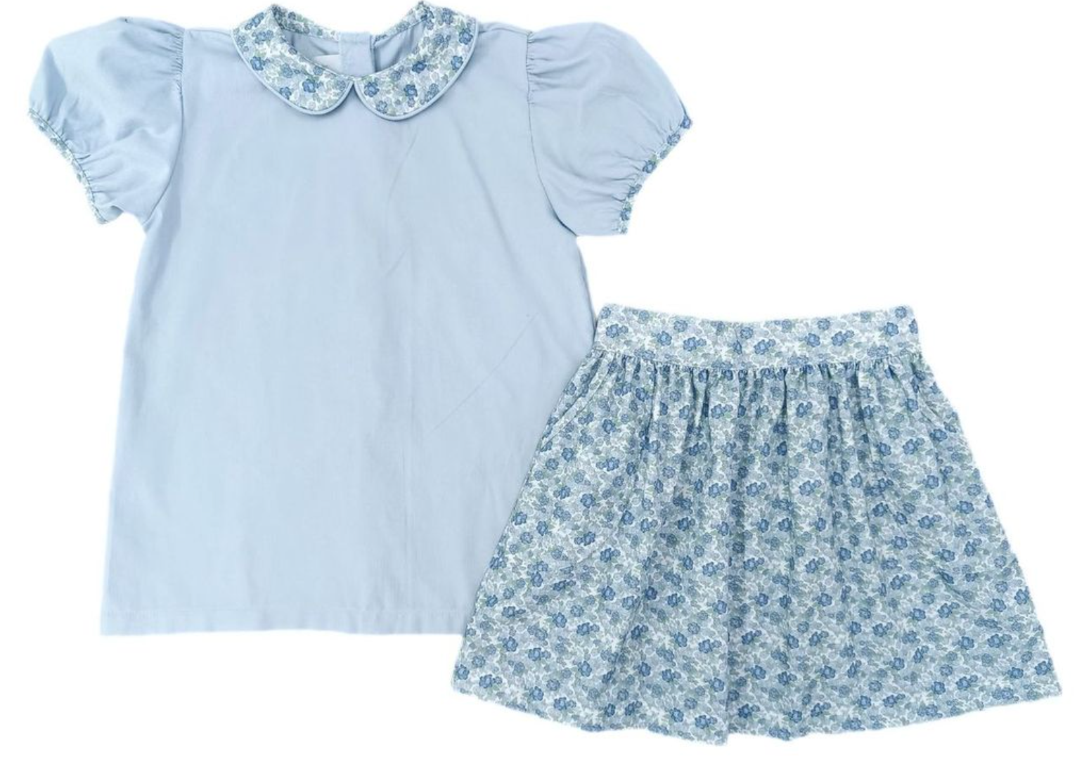 Mia Skirt Set - Ava Blue Floral from Anderson Parker