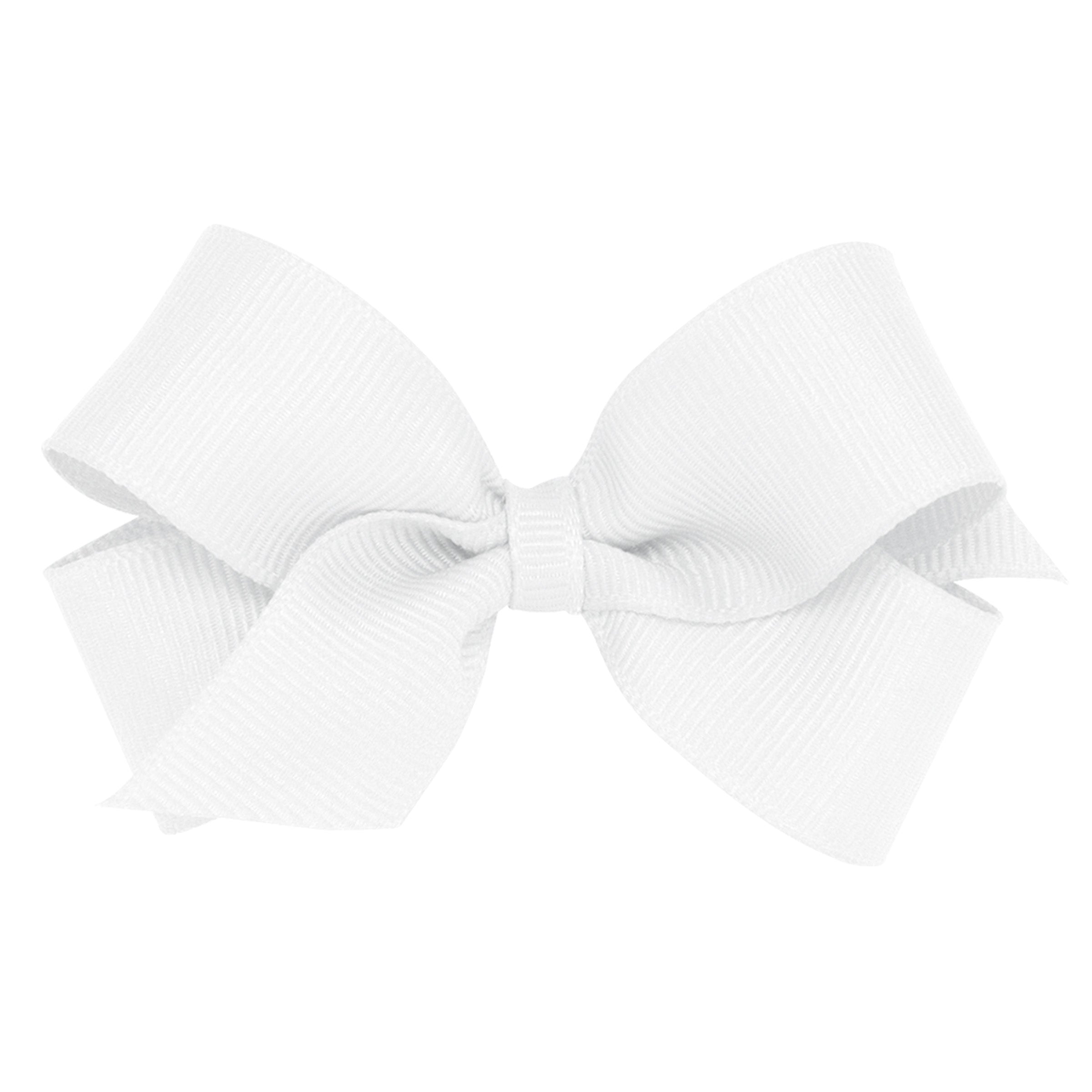 Mini Classic Grosgrain Hair Bow - White from Anderson Parker