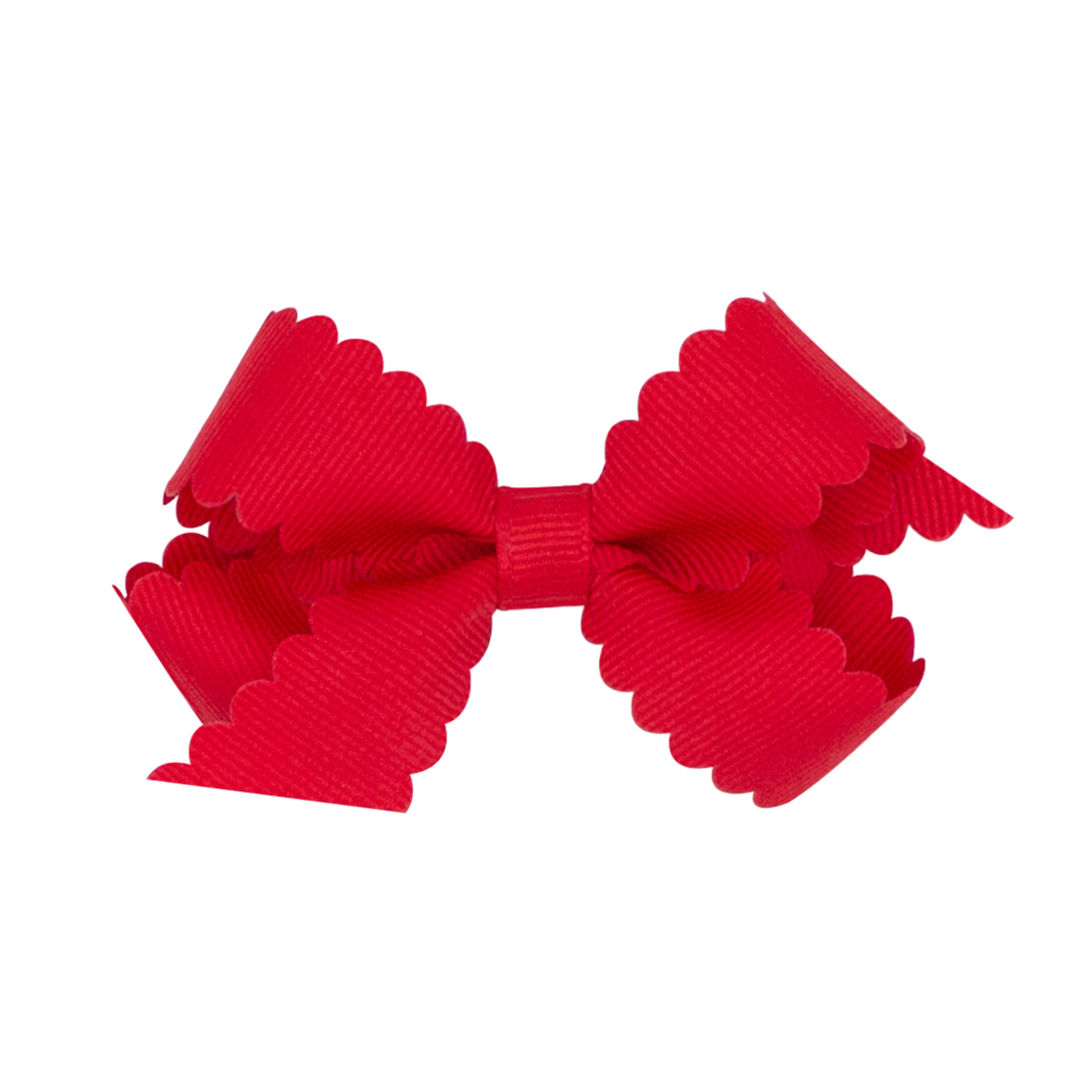 Mini Grosgrain Hair Bow with Scalloped Edge from Anderson Parker