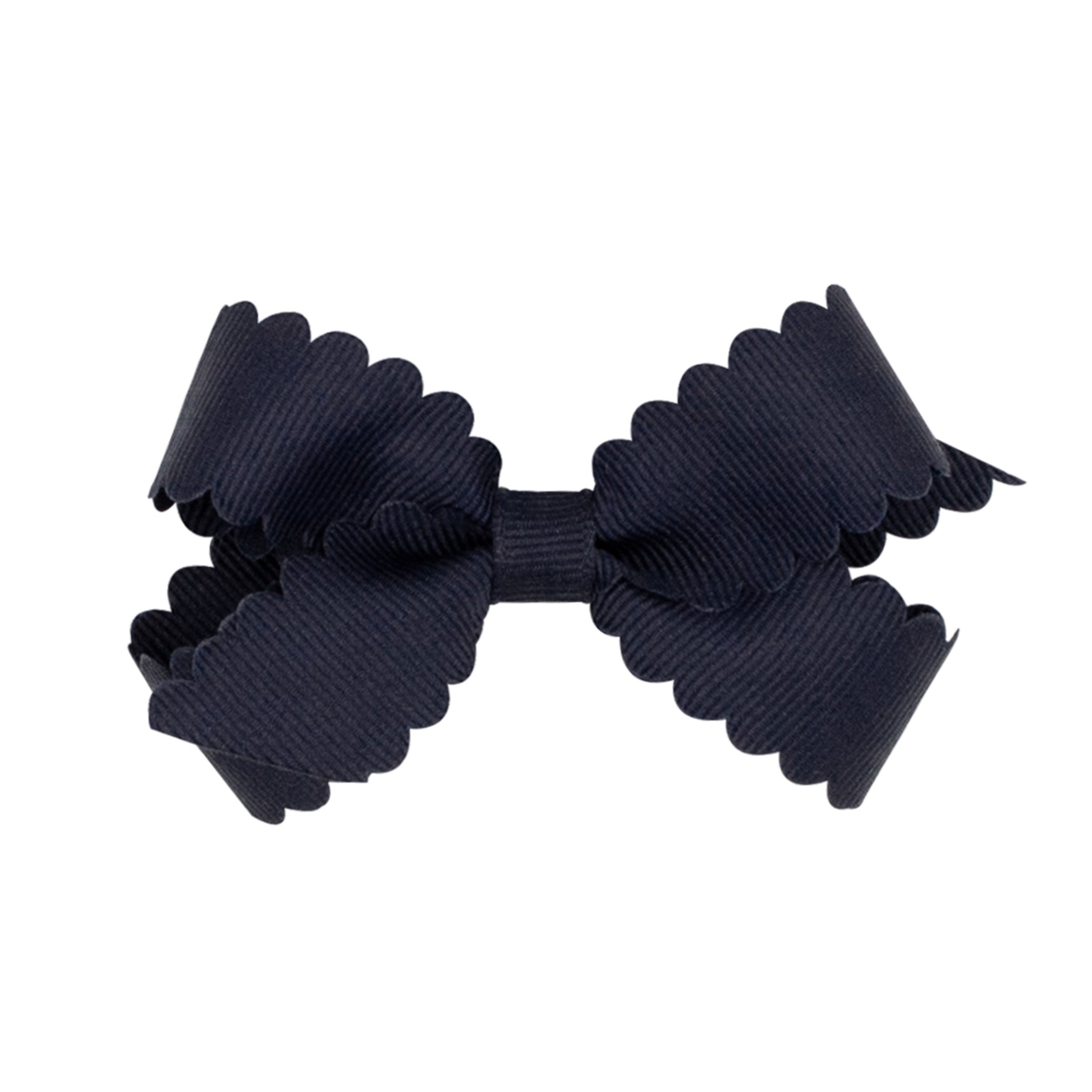 Mini Grosgrain Hair Bow with Scalloped Edge from Anderson Parker