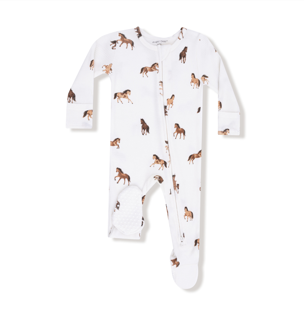Mini Horses - 2 Way Zipper Footie from Anderson Parker