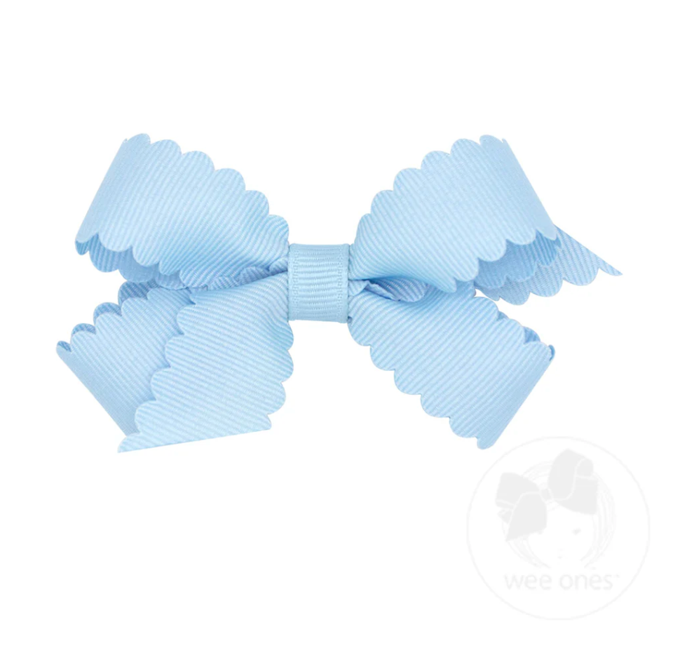 Mini Scallop Edge Bow - Millennium Blue from Anderson Parker