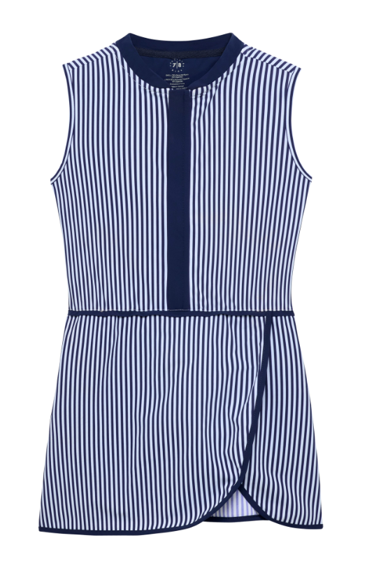 Navy Thin Stripe Court Dress from Anderson Parker