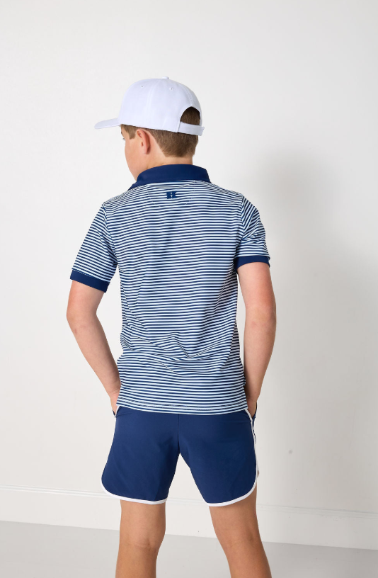 Navy Thin Stripe Polo Shirt from Anderson Parker