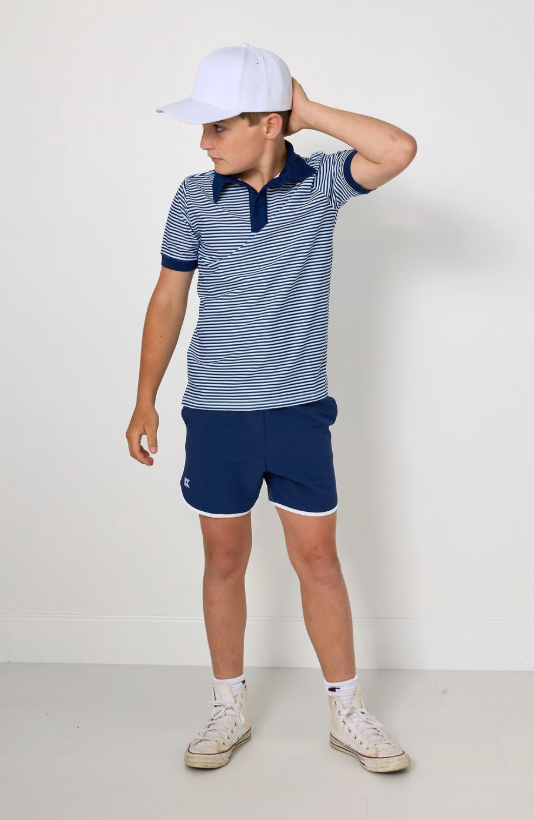 Navy Thin Stripe Polo Shirt from Anderson Parker