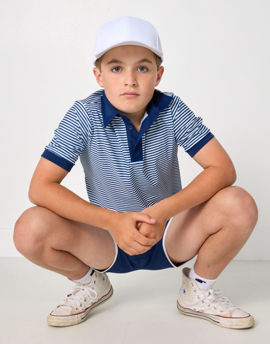 Navy Thin Stripe Polo Shirt from Anderson Parker