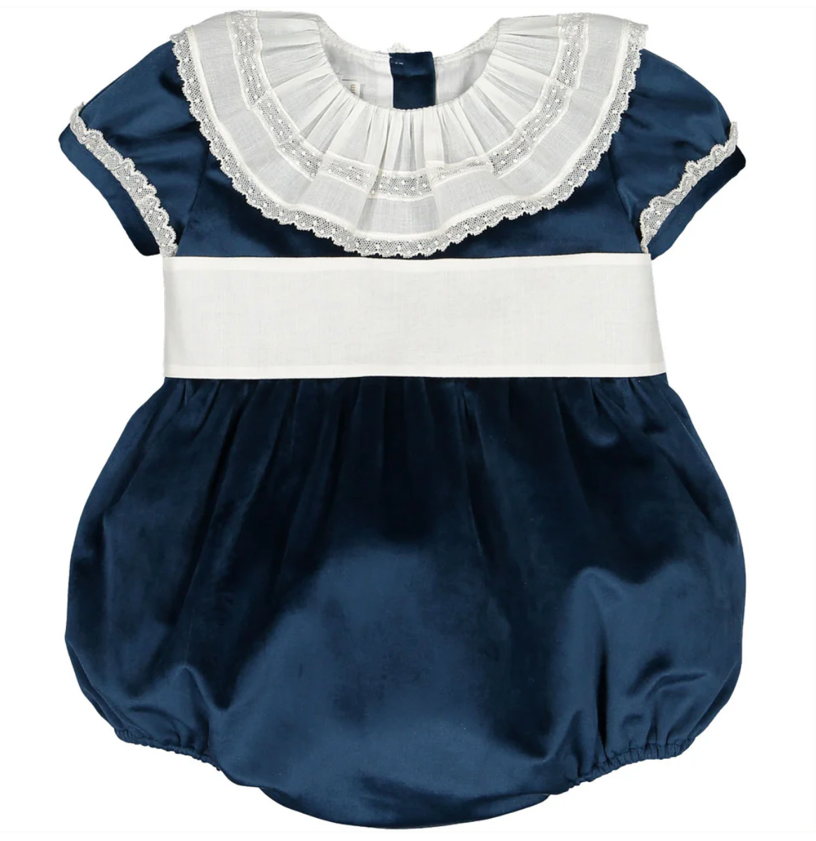 Navy Velvet Romper from Anderson Parker