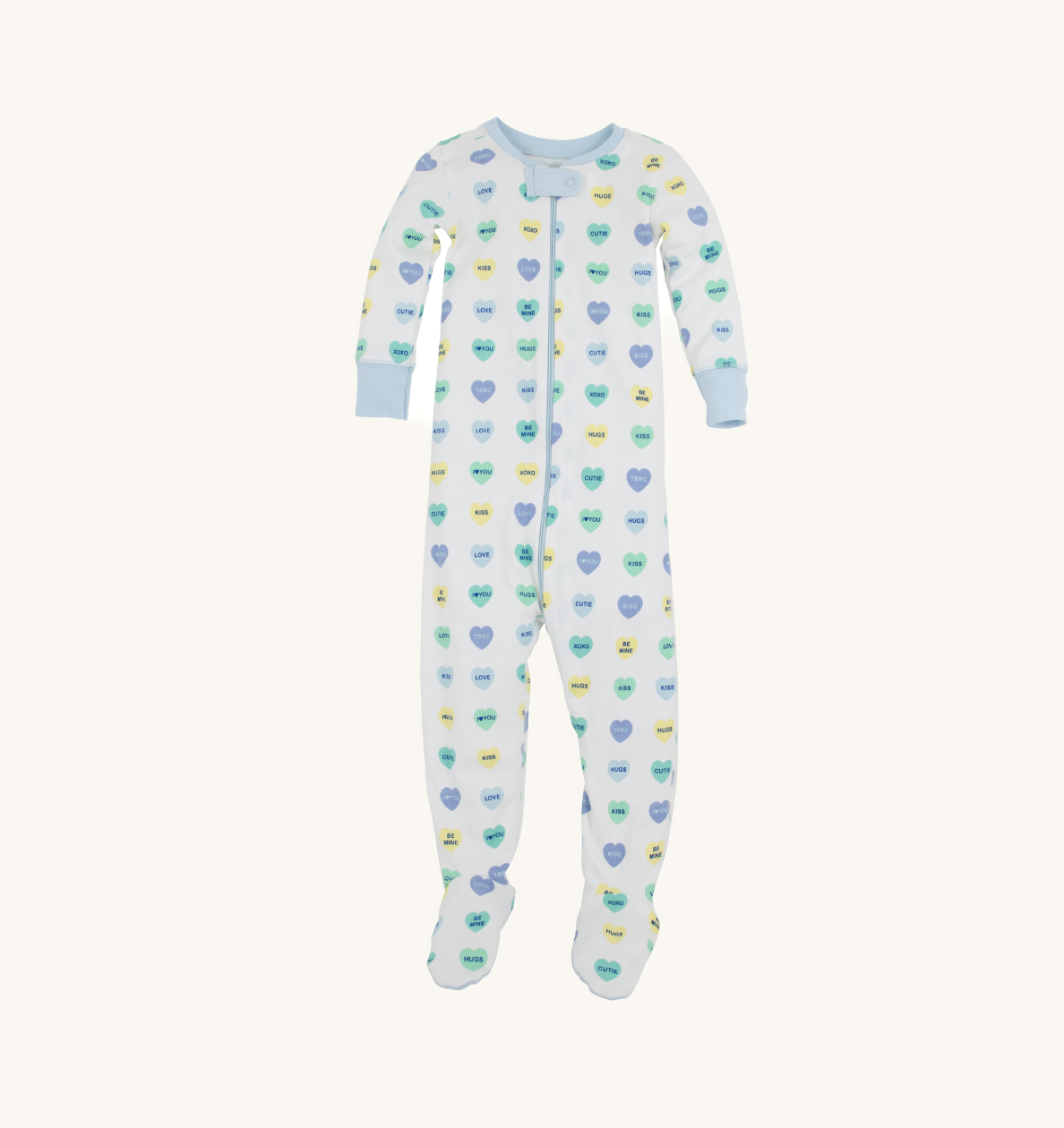 Noelle's Night Night Footed - We Heart You (Buckhead Blue)/Buckhead Blue from Anderson Parker