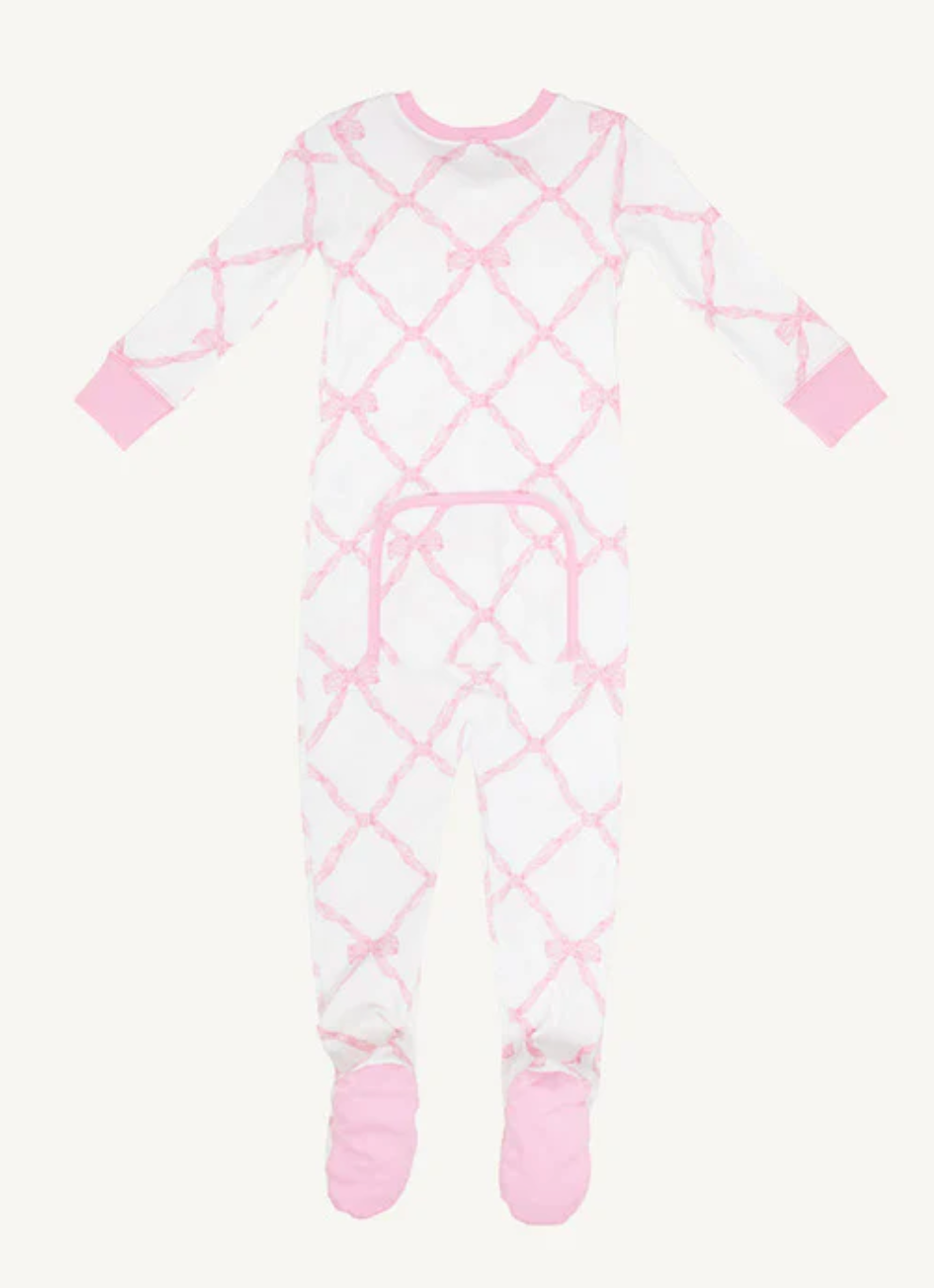 Noelle's Night Night Footie - Belle Meade Bow with Pier Party Pink from Anderson Parker