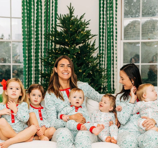 North Pole Christmas Two Piece Kids Henley Pajamas from Anderson Parker