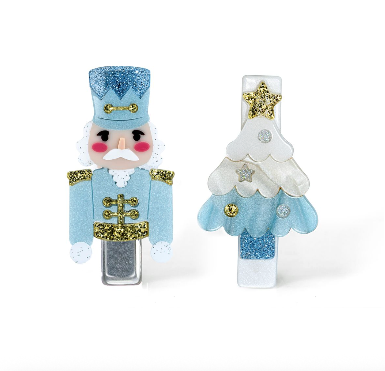 Nutcracker Tree Blue Hair Clips from Anderson Parker