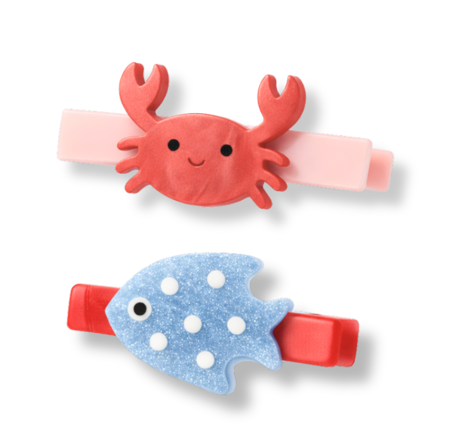 Ocean Friends Crab Hair Clips from Anderson Parker
