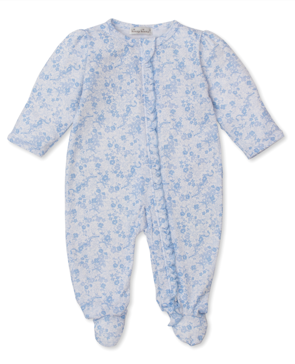 Old English Roses Footie - Blue from Anderson Parker