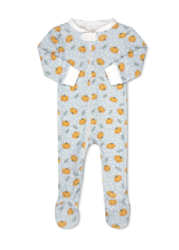 Once Upon a Time Footie - Pumpkin - Blue from Anderson Parker