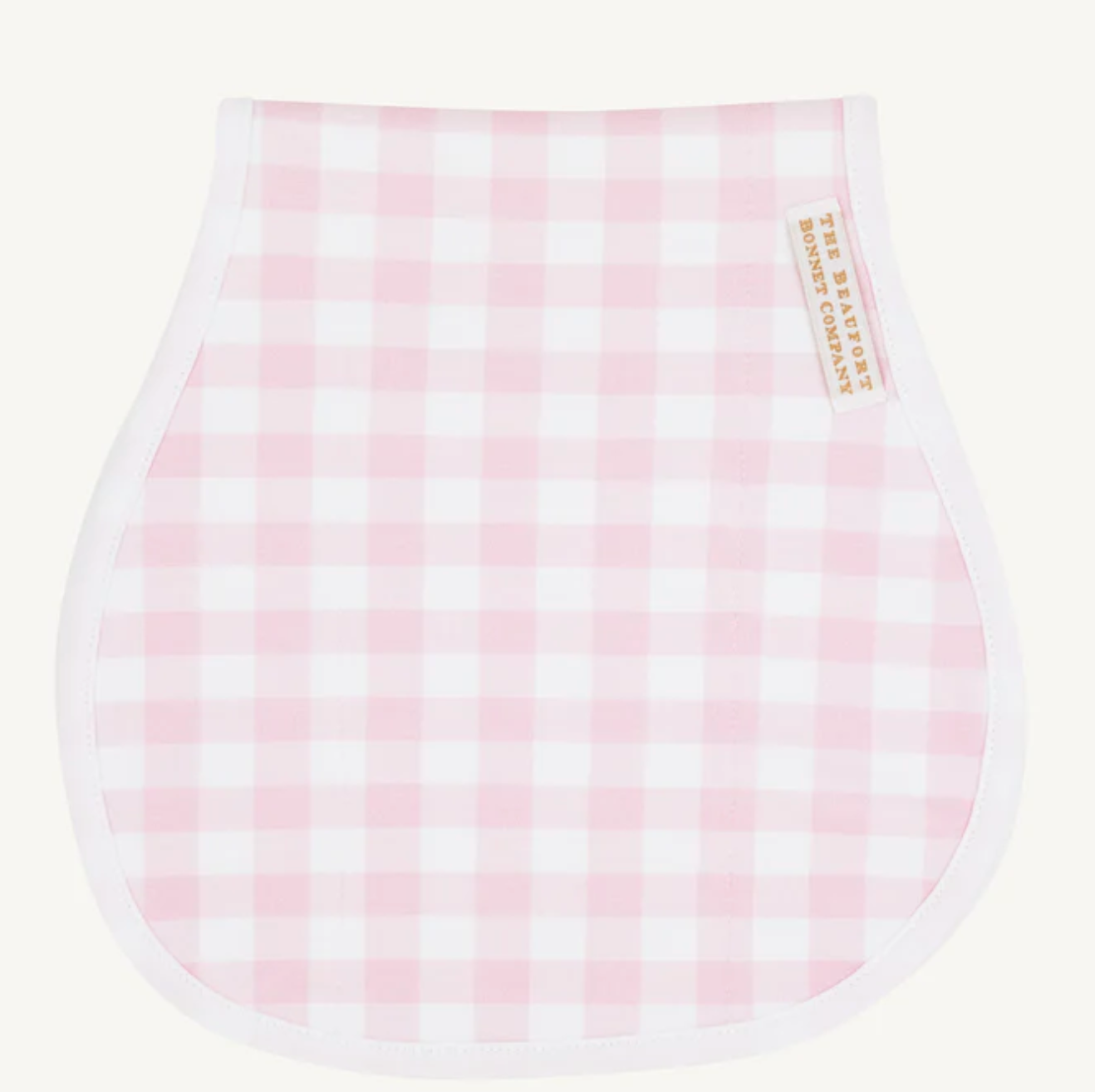 Oopsie Daisy Burp Cloth - Palm Beach Pink Gingham with Worth Avenue White from Anderson Parker