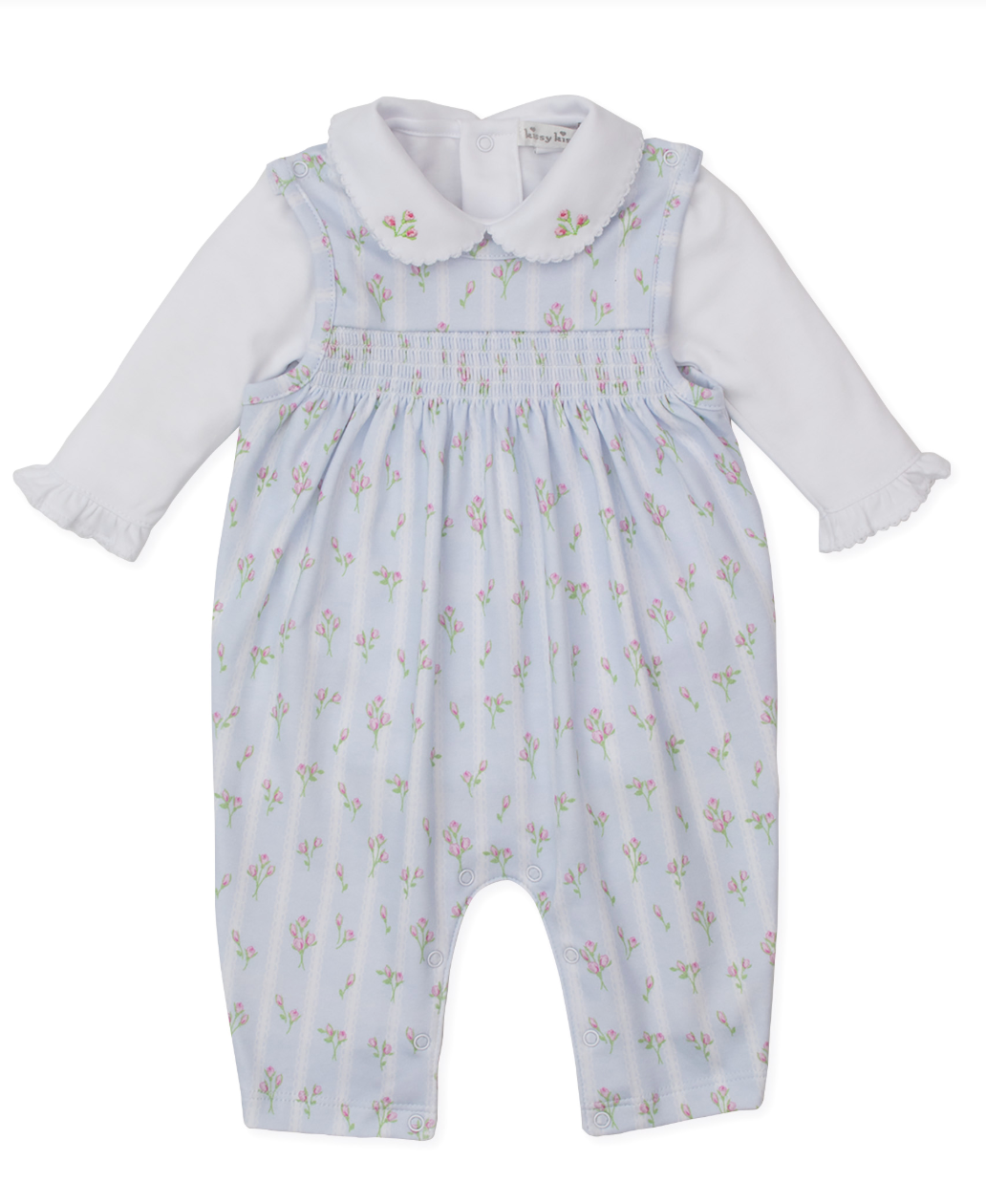 Overall Set - Ribbon Stripe Bouquets - Blue from Anderson Parker