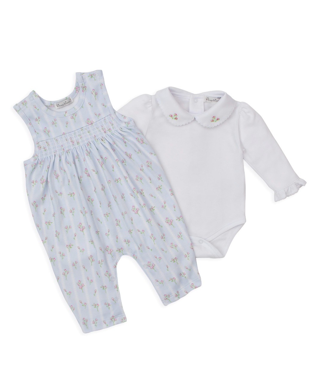 Overall Set - Ribbon Stripe Bouquets - Blue from Anderson Parker