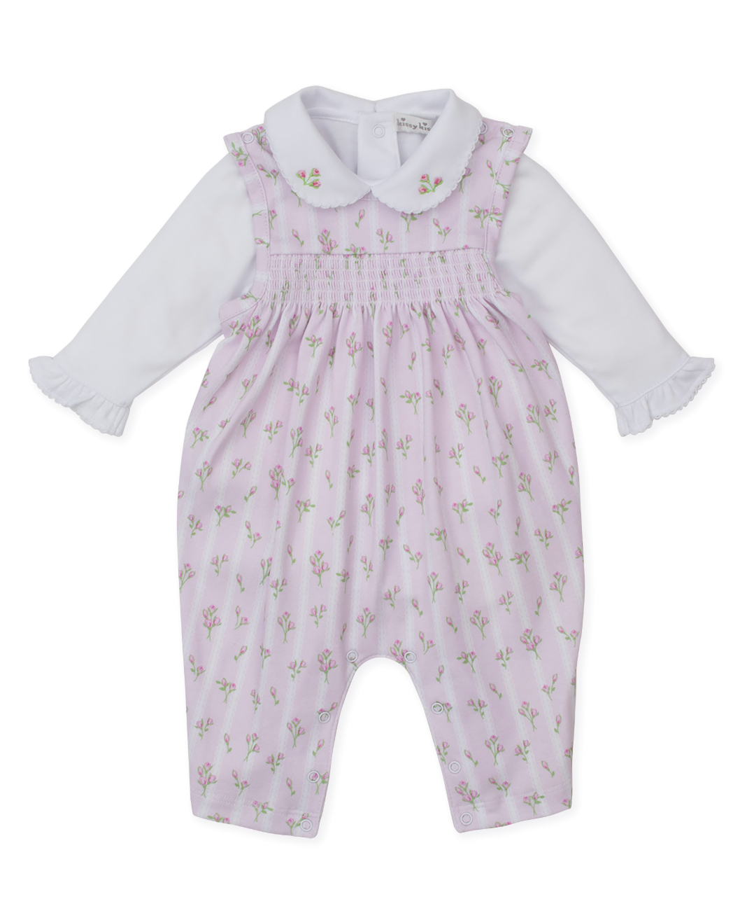 Overall Set - Ribbon Stripe Bouquets - Pink from Anderson Parker